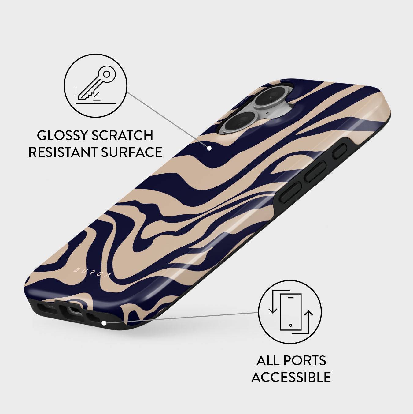 Burga Vigilant, Cover, Apple, iPhone 16 Plus, 17 cm (6.69"), Mehrfarbig