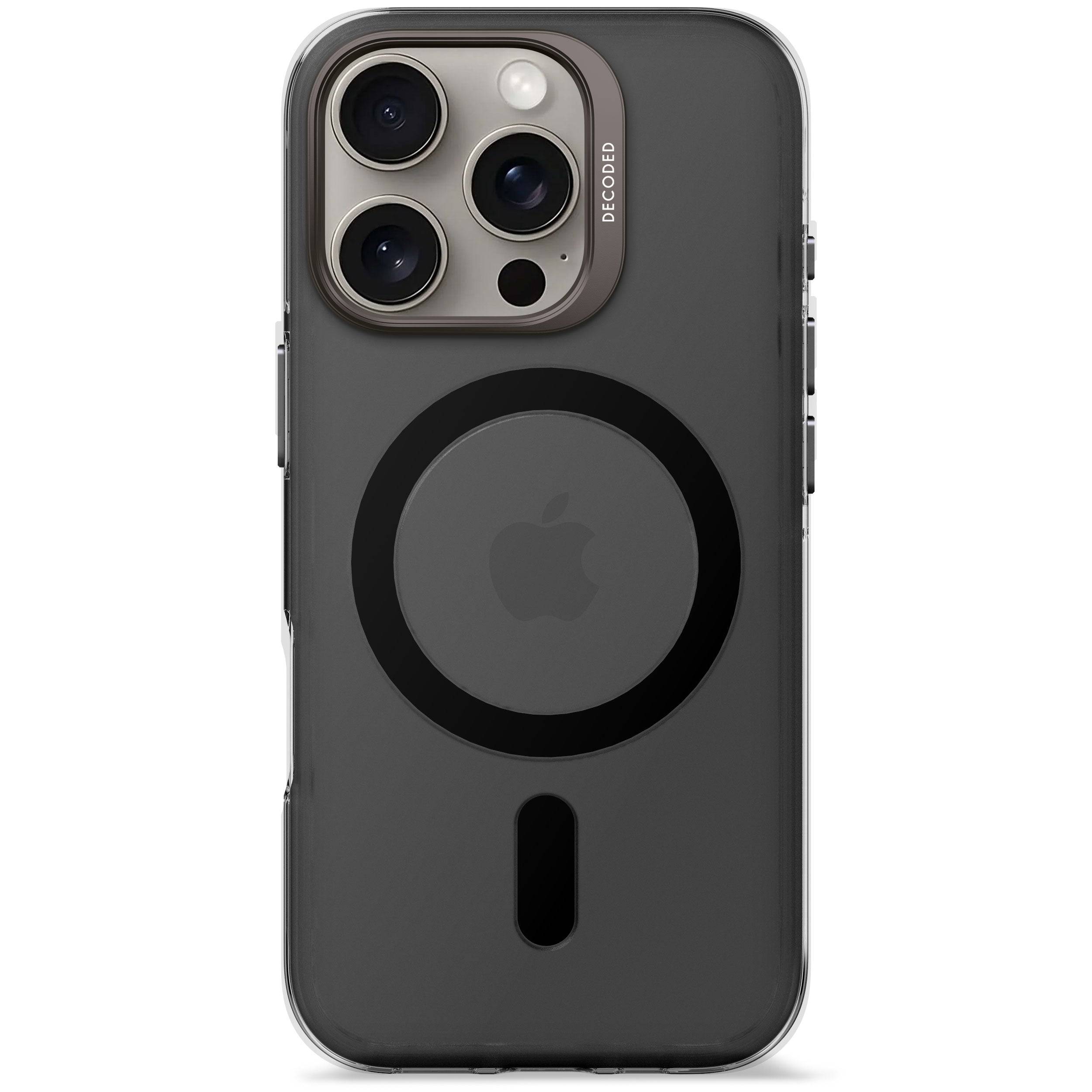 Decoded Clear Case, Cover, Apple, iPhone 16 Pro, 16 cm (6.3"), Schwarz, Transparent