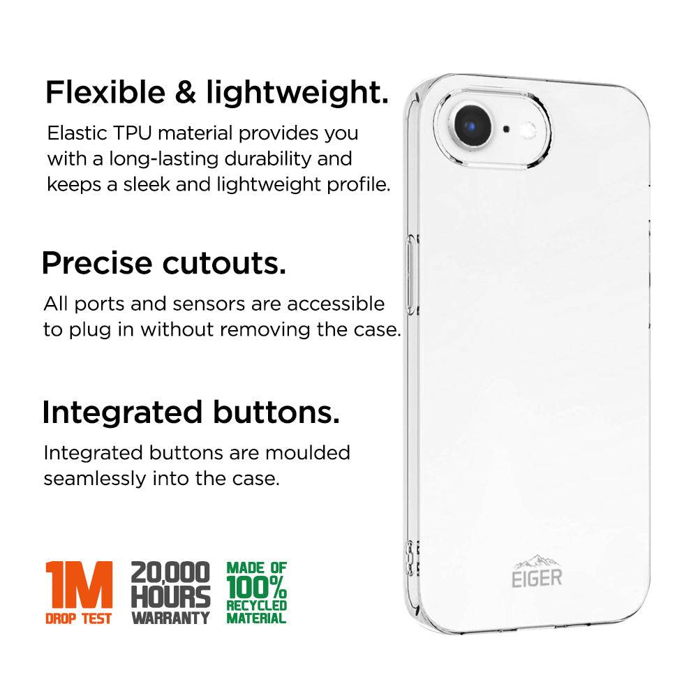 Eiger EGCA00725, Geldbörsenhülle, Apple, iPhone 16E, 40,8 cm (16.1"), Weiß