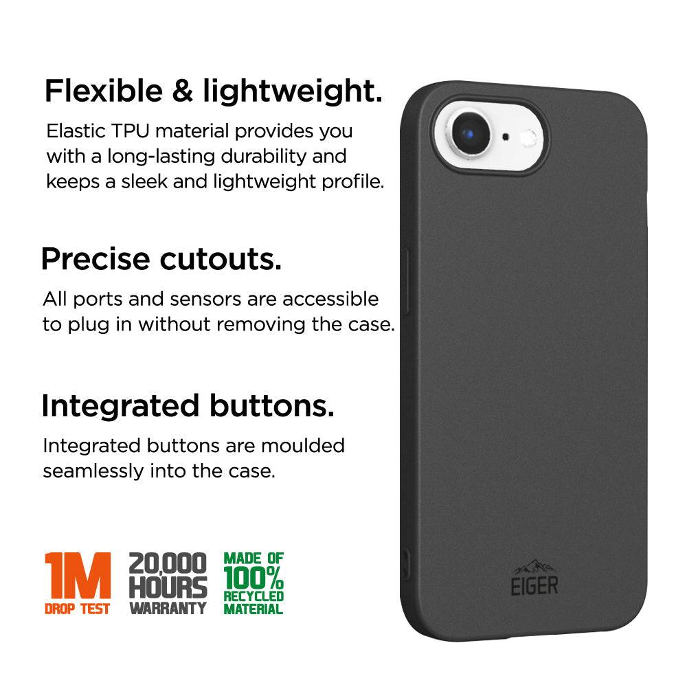 Eiger EGCA00724, Cover, Apple, iPhone 16e, 40,8 cm (16.1"), Schwarz