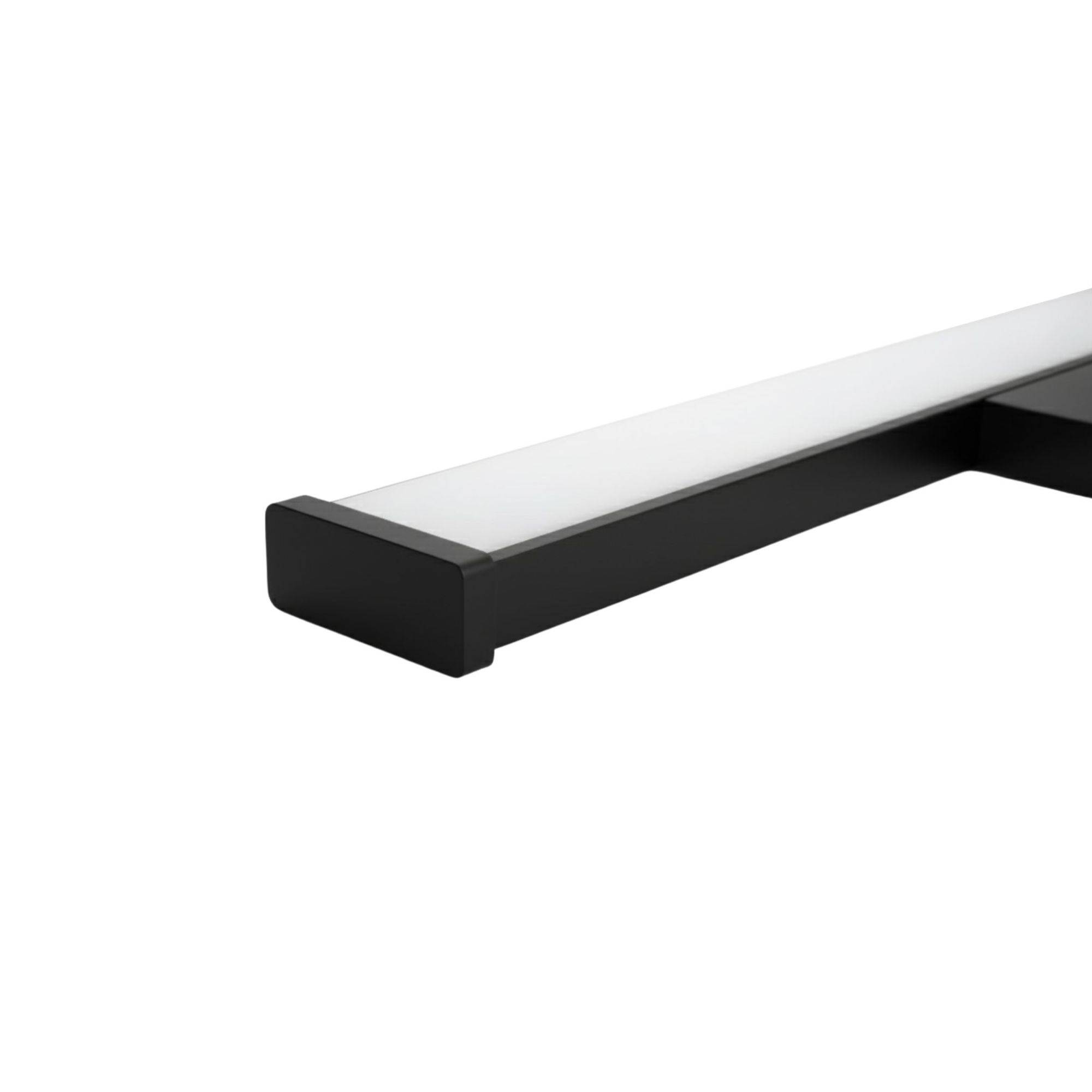 kalb | Wandlampe chrom oder schwarz 500mm 230V mit Schalter Badleuchte zur Wandmontage Spiegelleuchte wahlweise warmweiß oder neutralweiß