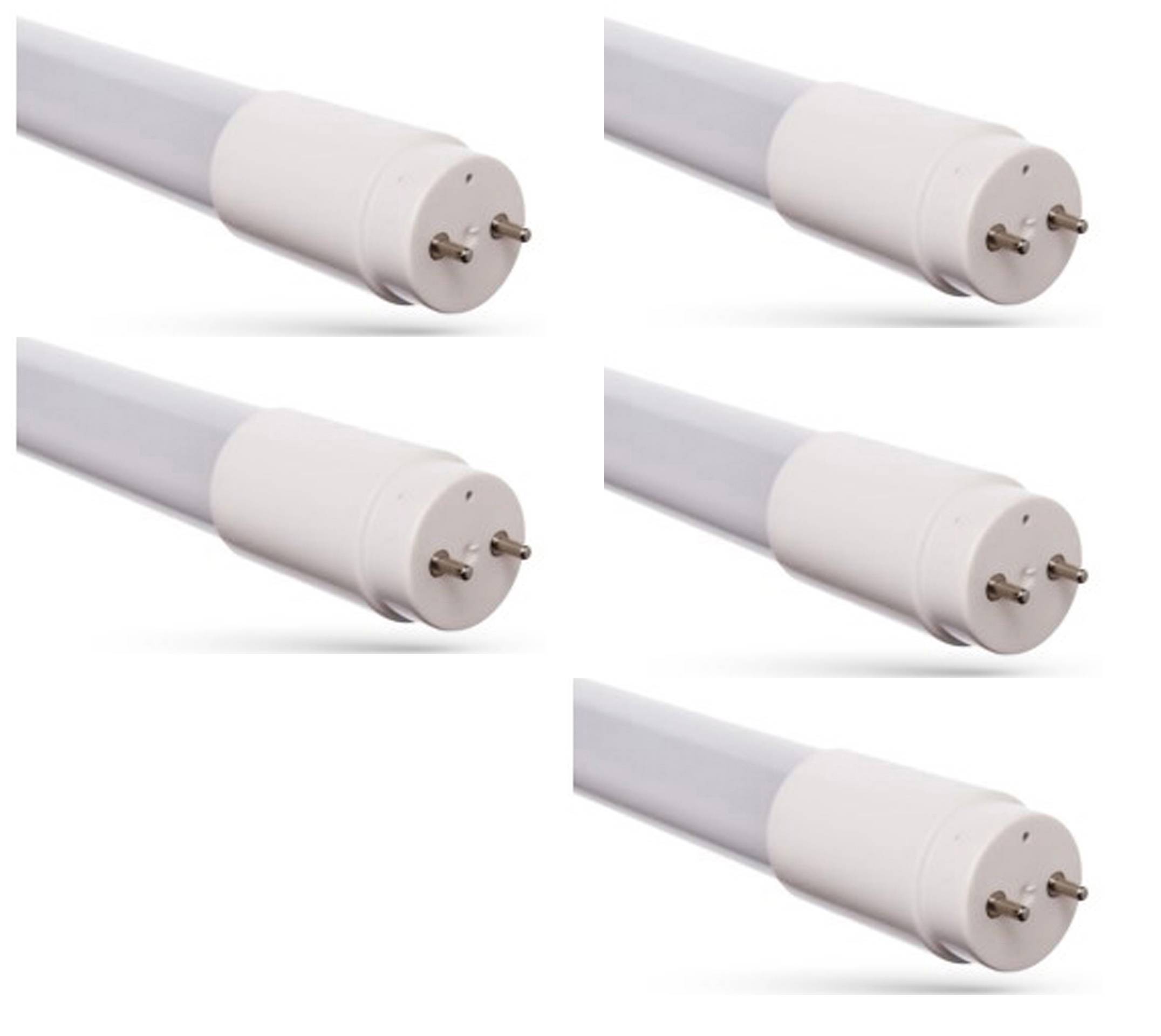 9376 LED Röhre 230 Volt T8 10 Watt 1000 Lumen 5 Stück 0,60m Kalt Weiß