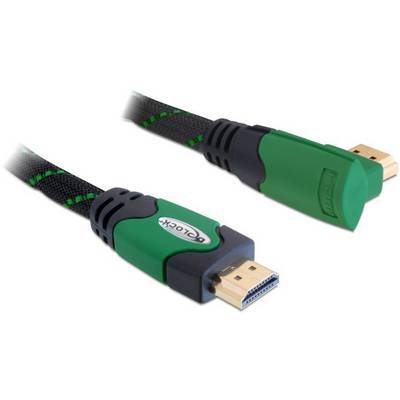 DELOCK HDMI Kabel Ethernet A -> A St/St 3.00m 90° rechts Multimedia-Technik HDMI-Kabel