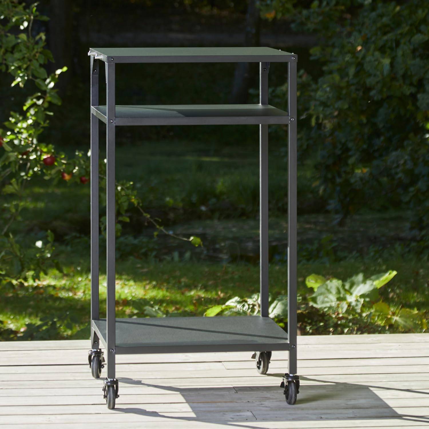 COZZE Hoher Outdoor Pizza Tisch 60 schwarz Grillwagen