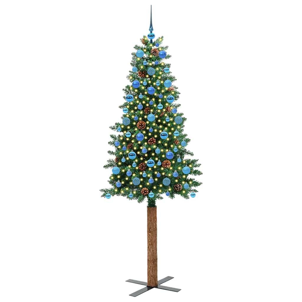 vidaXL Schlanker Weihnachtsbaum Grün 210 cm