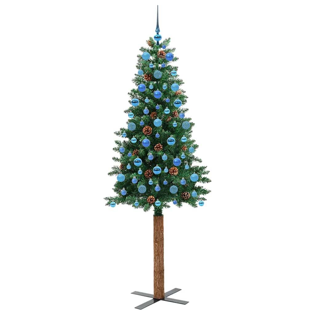 vidaXL Schlanker Weihnachtsbaum Grün 210 cm