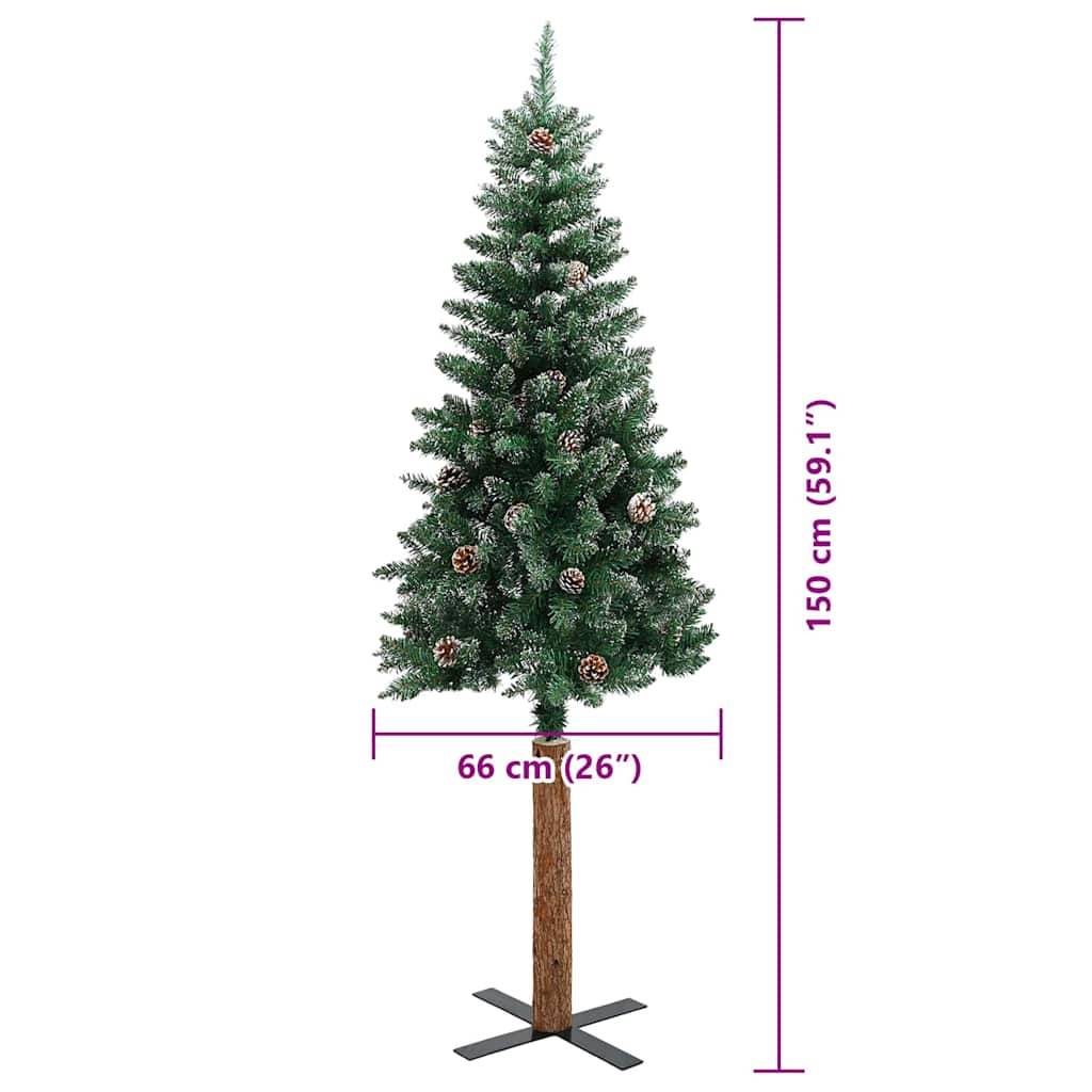 vidaXL Schlanker Weihnachtsbaum Grün 150 cm