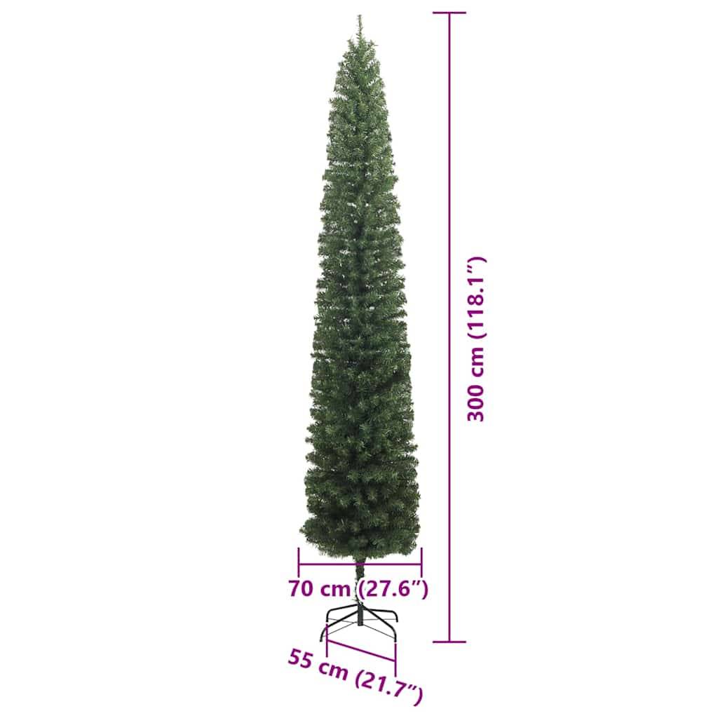 vidaXL Künstlicher Weihnachtsbaum mit 300 LEDs mit Ständer Grün 300 cm