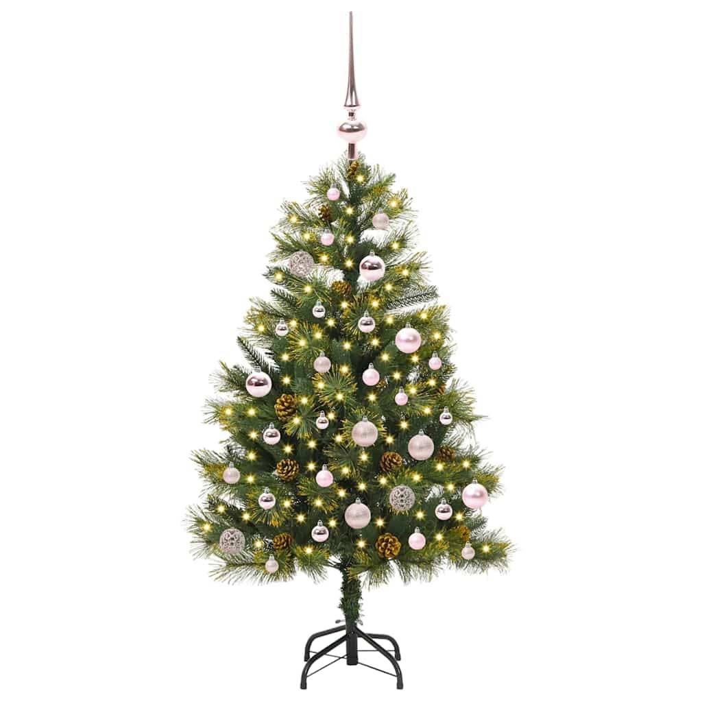 vidaXL Künstlicher klappbarer Weihnachtsbaum mit Tannenzapfen 150 cm
