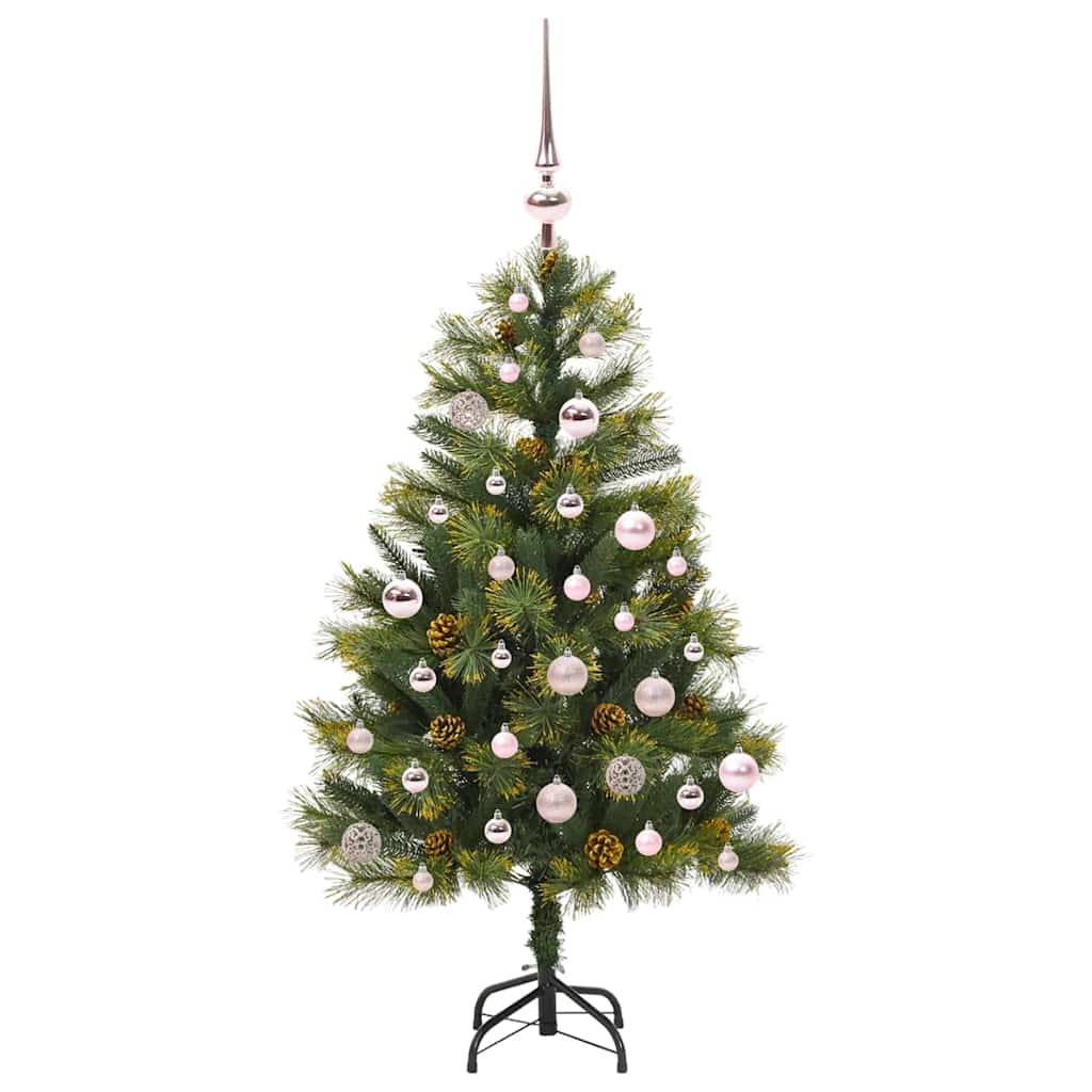 vidaXL Künstlicher klappbarer Weihnachtsbaum mit Tannenzapfen 150 cm