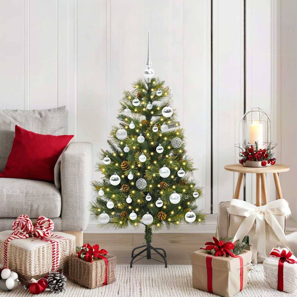 vidaXL Künstlicher klappbarer Weihnachtsbaum mit Tannenzapfen 150 cm