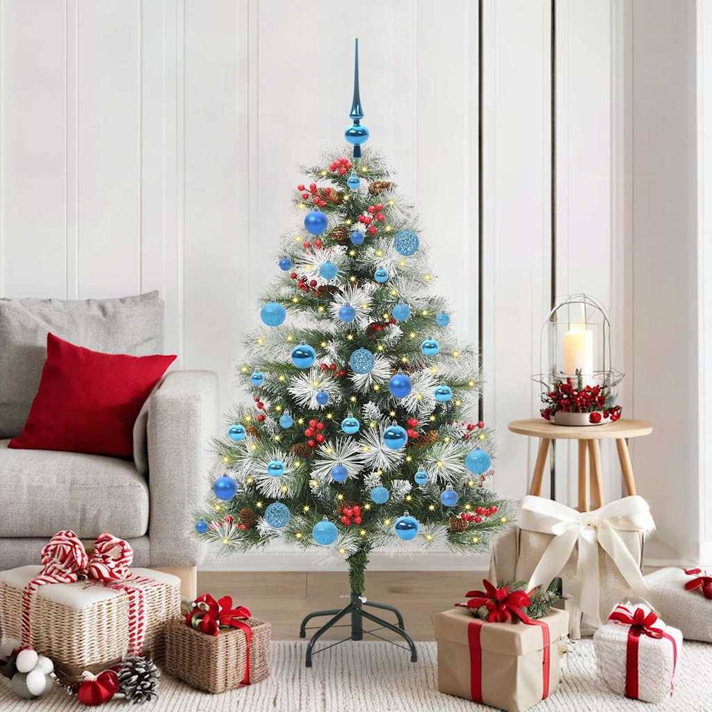 vidaXL Künstlicher Weihnachtsbaum Grün und Weiß 150 cm
