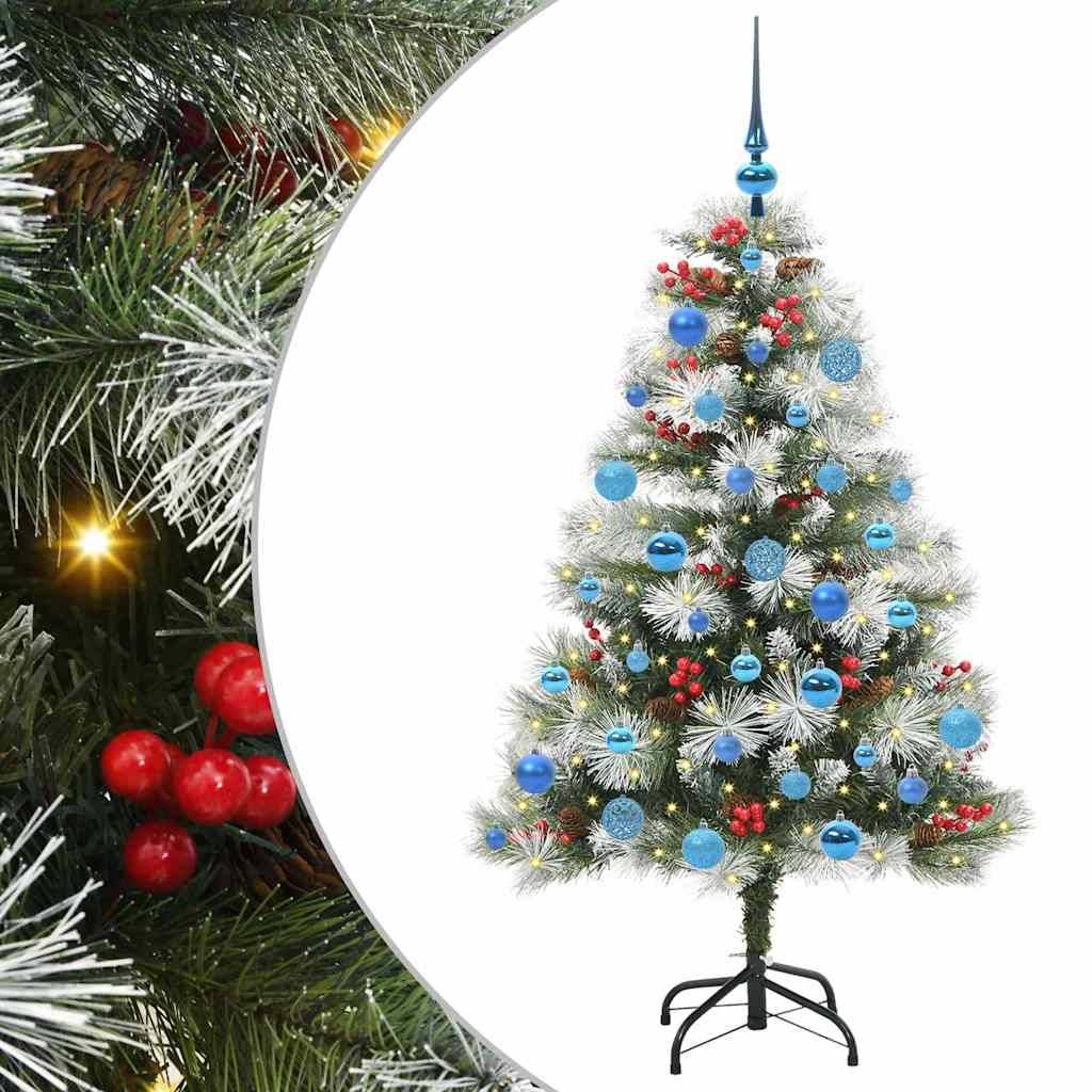 vidaXL Künstlicher Weihnachtsbaum Grün und Weiß 150 cm