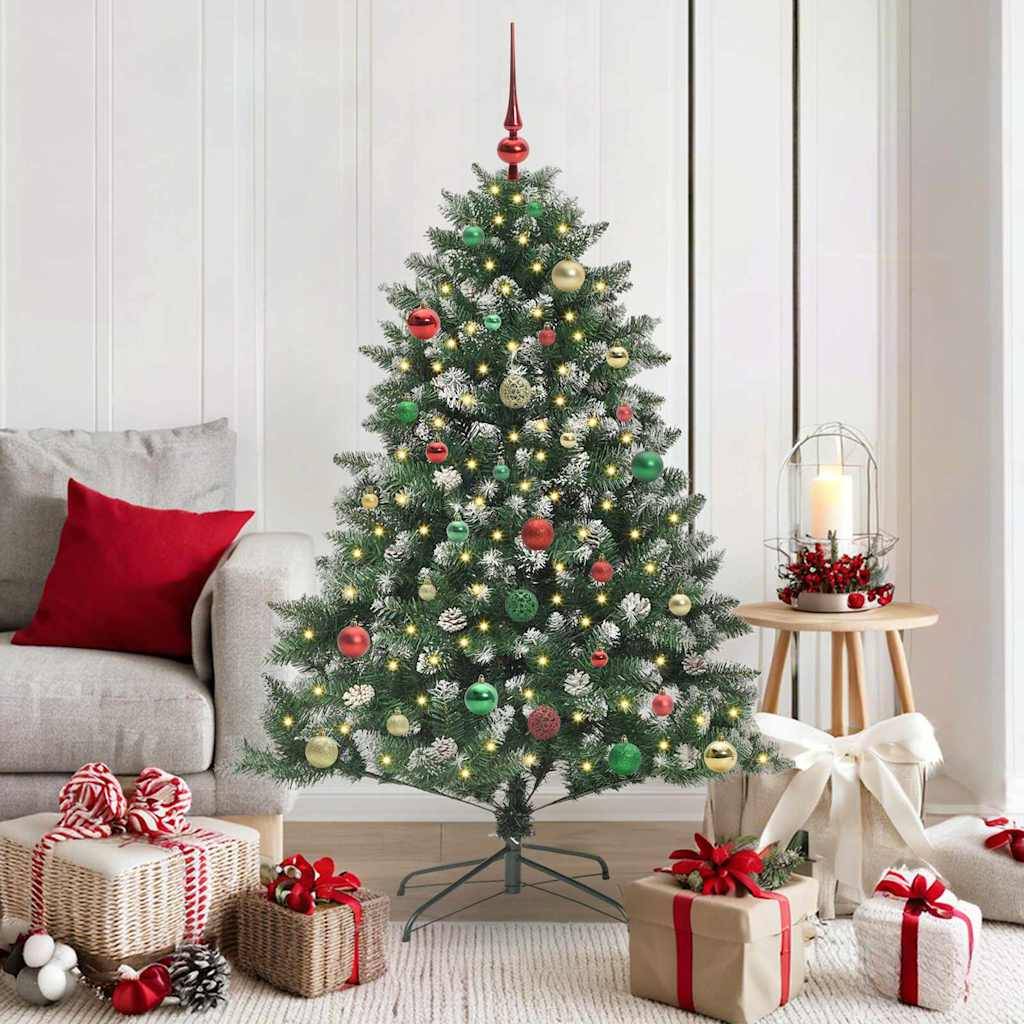 vidaXL Künstlicher Weihnachtsbaum mit 150 LEDs mit Ständer Grün 150 cm
