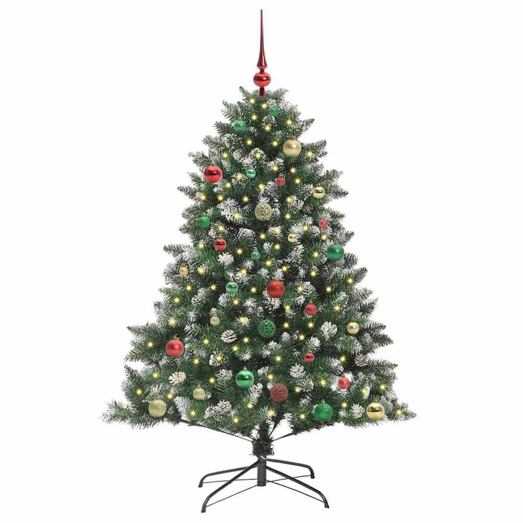 vidaXL Künstlicher Weihnachtsbaum mit 150 LEDs mit Ständer Grün 150 cm