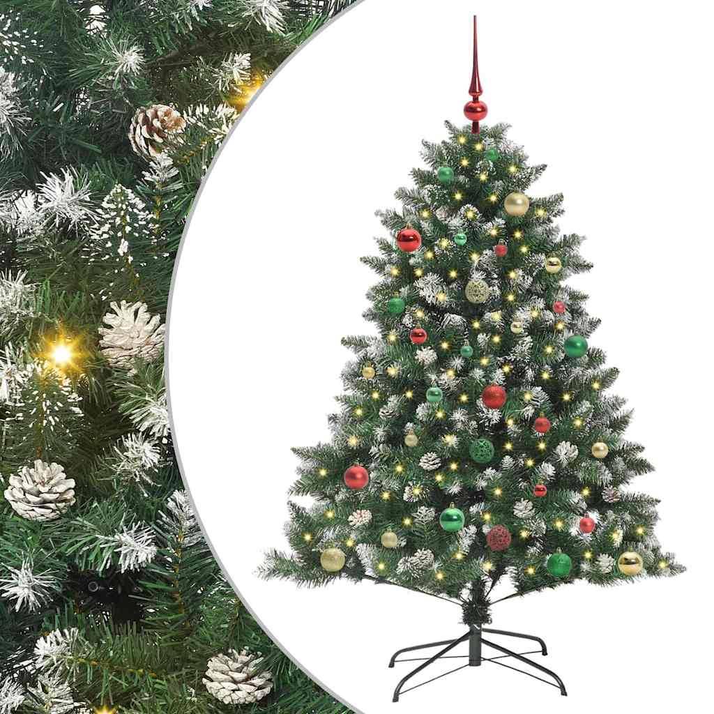 vidaXL Künstlicher Weihnachtsbaum mit 150 LEDs mit Ständer Grün 150 cm