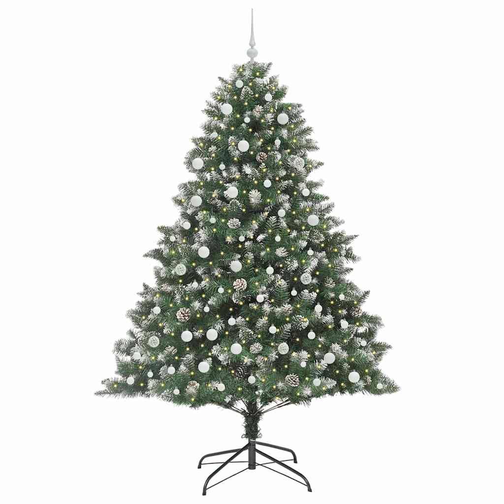 vidaXL Künstlicher Weihnachtsbaum mit 300 LEDs mit Ständer Grün 240 cm