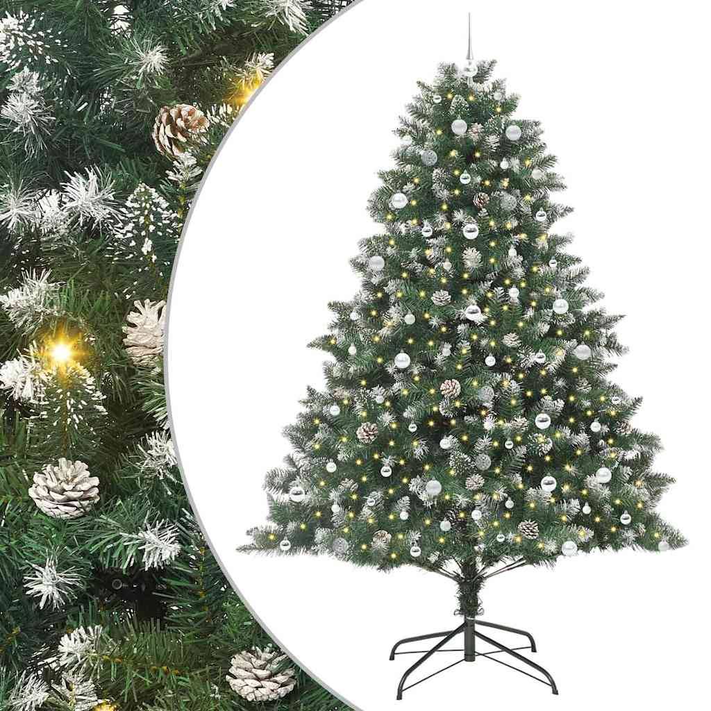 vidaXL Künstlicher Weihnachtsbaum mit 300 LEDs mit Ständer Grün 240 cm