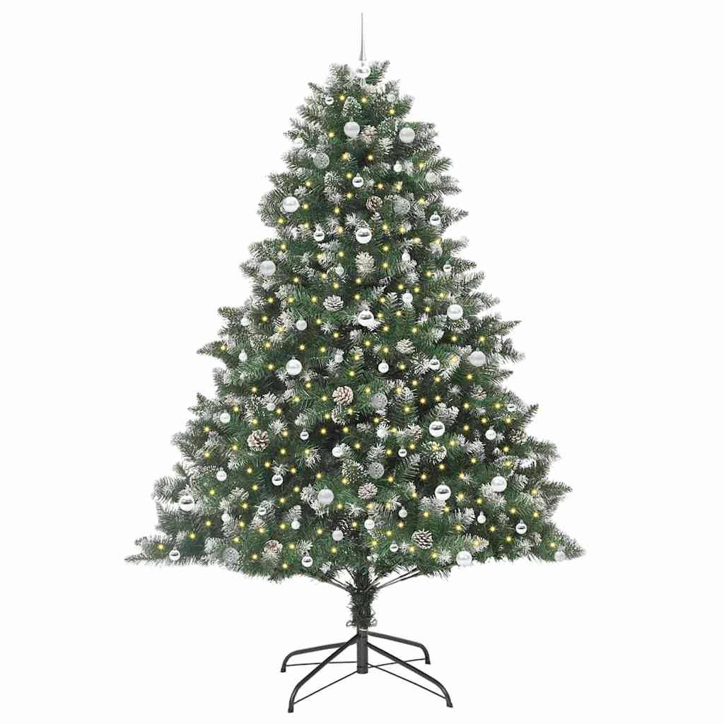 vidaXL Künstlicher Weihnachtsbaum mit 300 LEDs mit Ständer Grün 240 cm