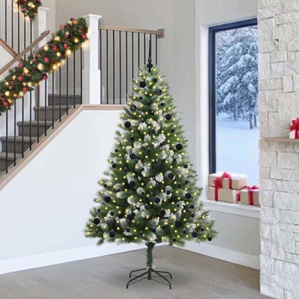 vidaXL Künstlicher Klapp Weihnachtsbaum mit Schneeüberzug 240 cm