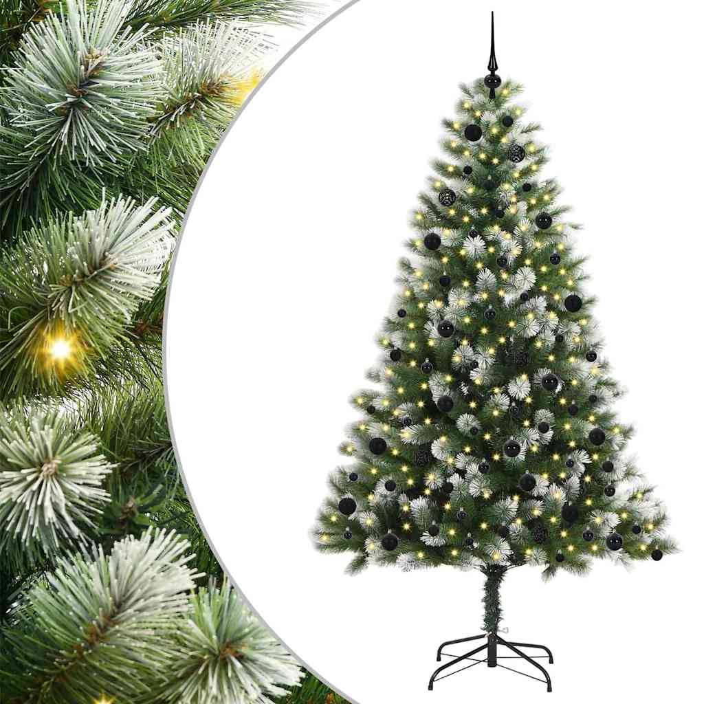vidaXL Künstlicher Klapp Weihnachtsbaum mit Schneeüberzug 240 cm