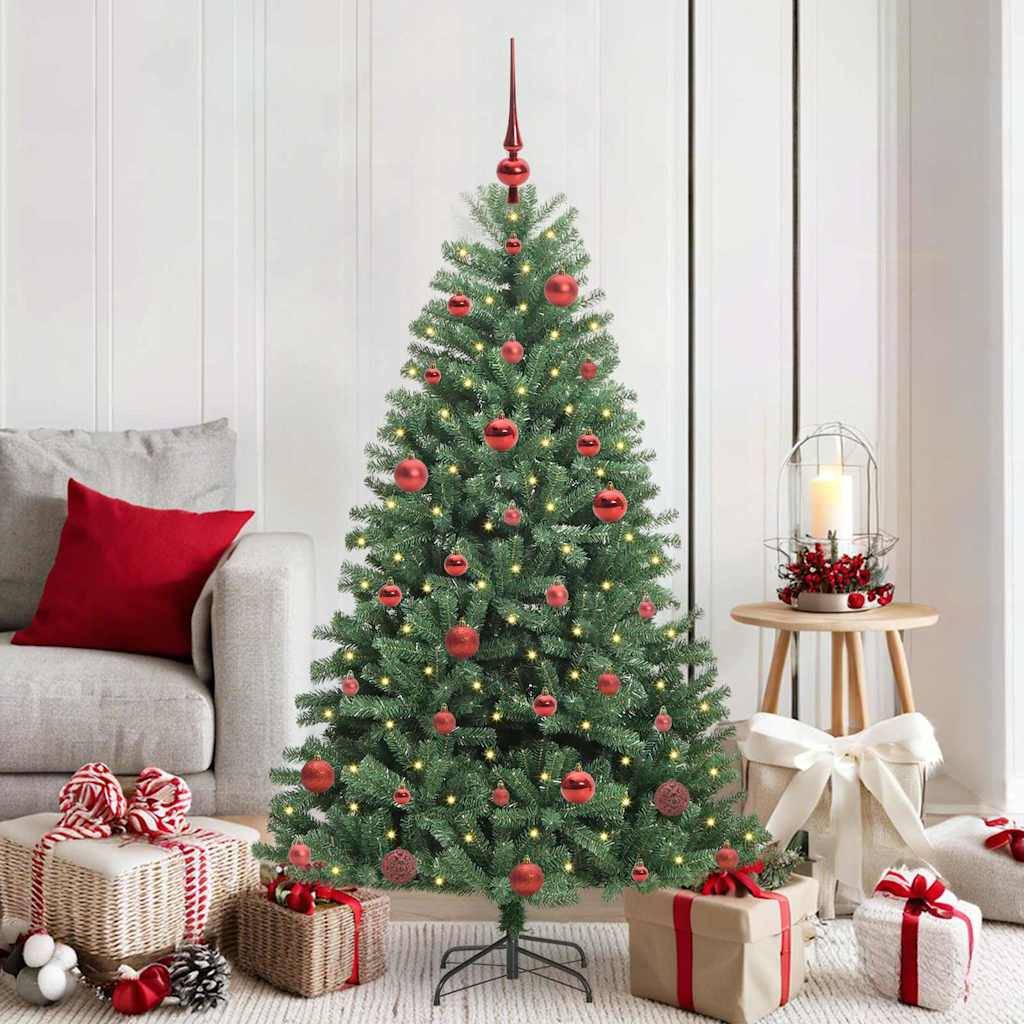 vidaXL Künstlicher klappbarer Weihnachtsbaum mit 150 LEDs Grün 150 cm