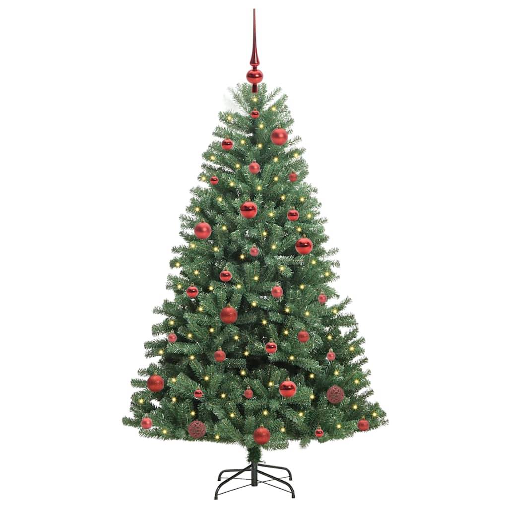 vidaXL Künstlicher klappbarer Weihnachtsbaum mit 150 LEDs Grün 150 cm