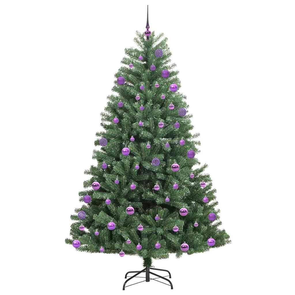vidaXL Künstlicher klappbarer Weihnachtsbaum mit 300 LEDs Grün 180 cm
