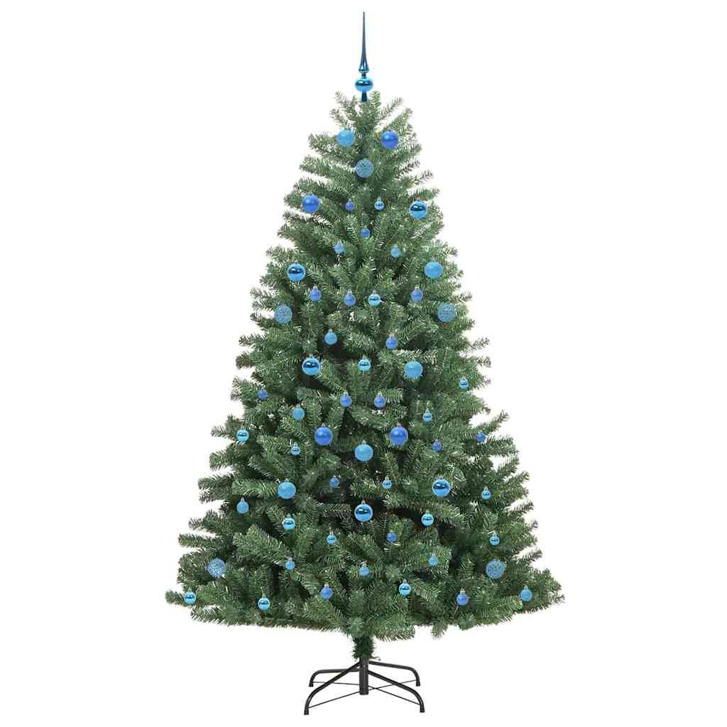 vidaXL Künstlicher klappbarer Weihnachtsbaum mit 300 LEDs Grün 210 cm