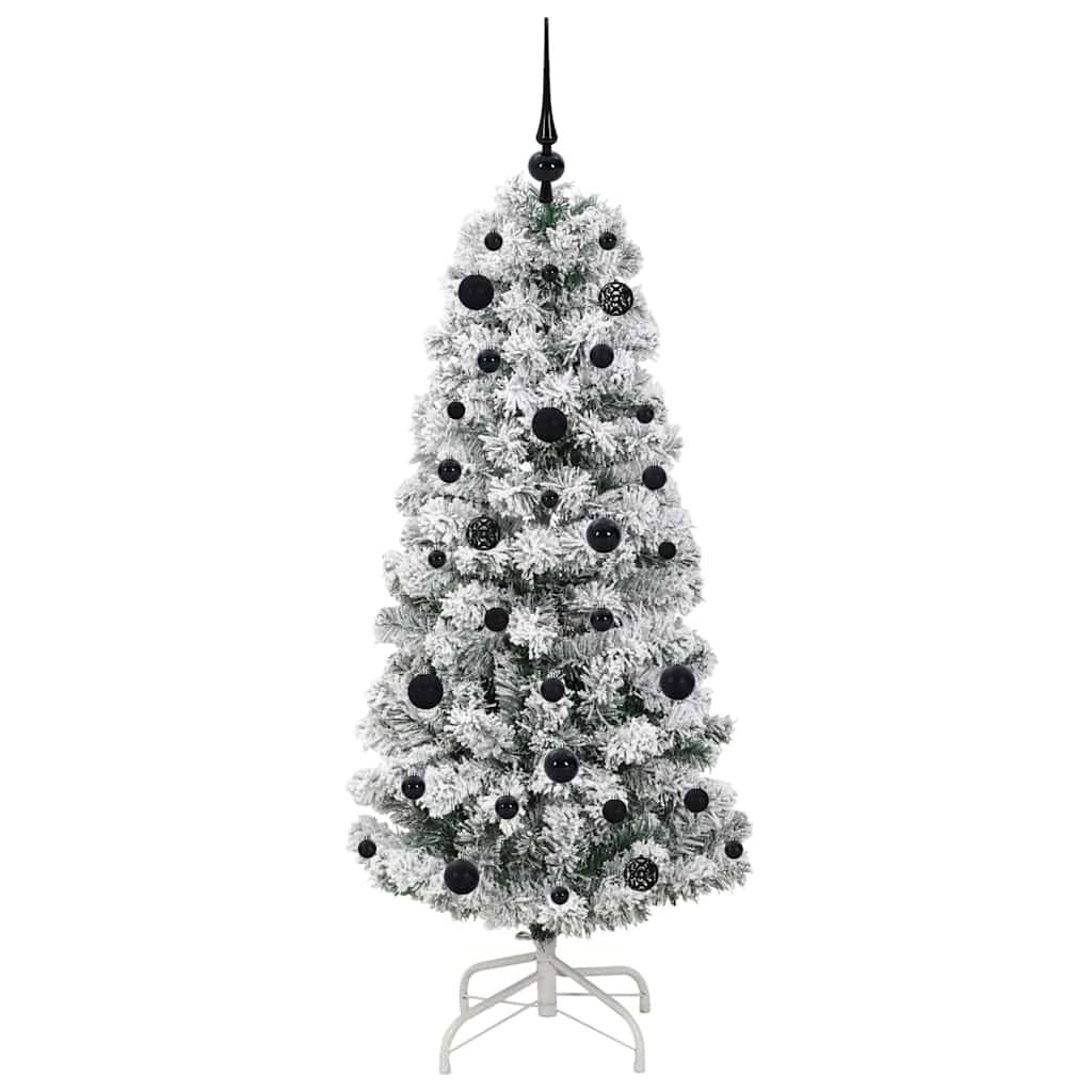 vidaXL Künstlicher klappbarer Weihnachtsbaum Grün und Weiß 150 cm