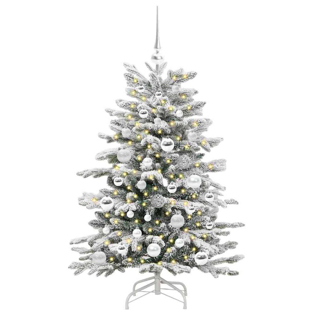 vidaXL Künstlicher klappbarer Weihnachtsbaum Weiß 120 cm PE und PVC