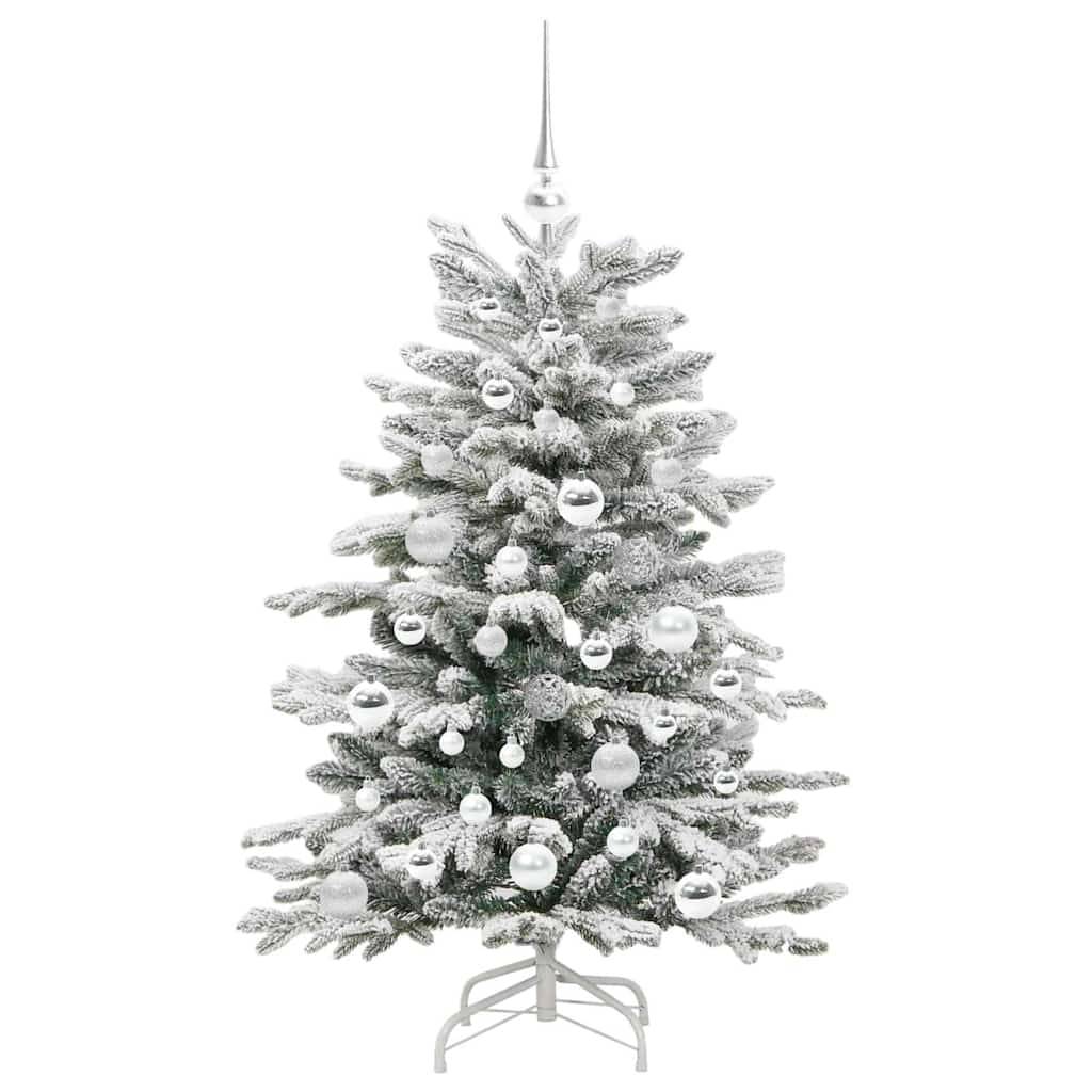 vidaXL Künstlicher klappbarer Weihnachtsbaum Weiß 120 cm PE und PVC