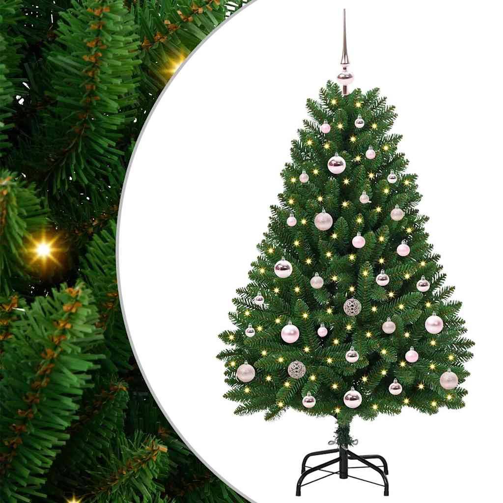 vidaXL Künstlicher Weihnachtsbaum Grün 120 cm PVC und Metall