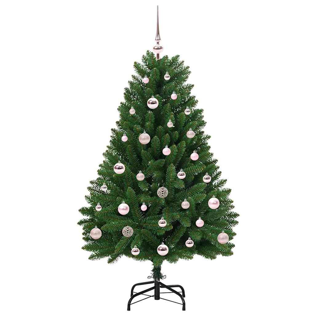 vidaXL Künstlicher Weihnachtsbaum Grün 120 cm PVC und Metall