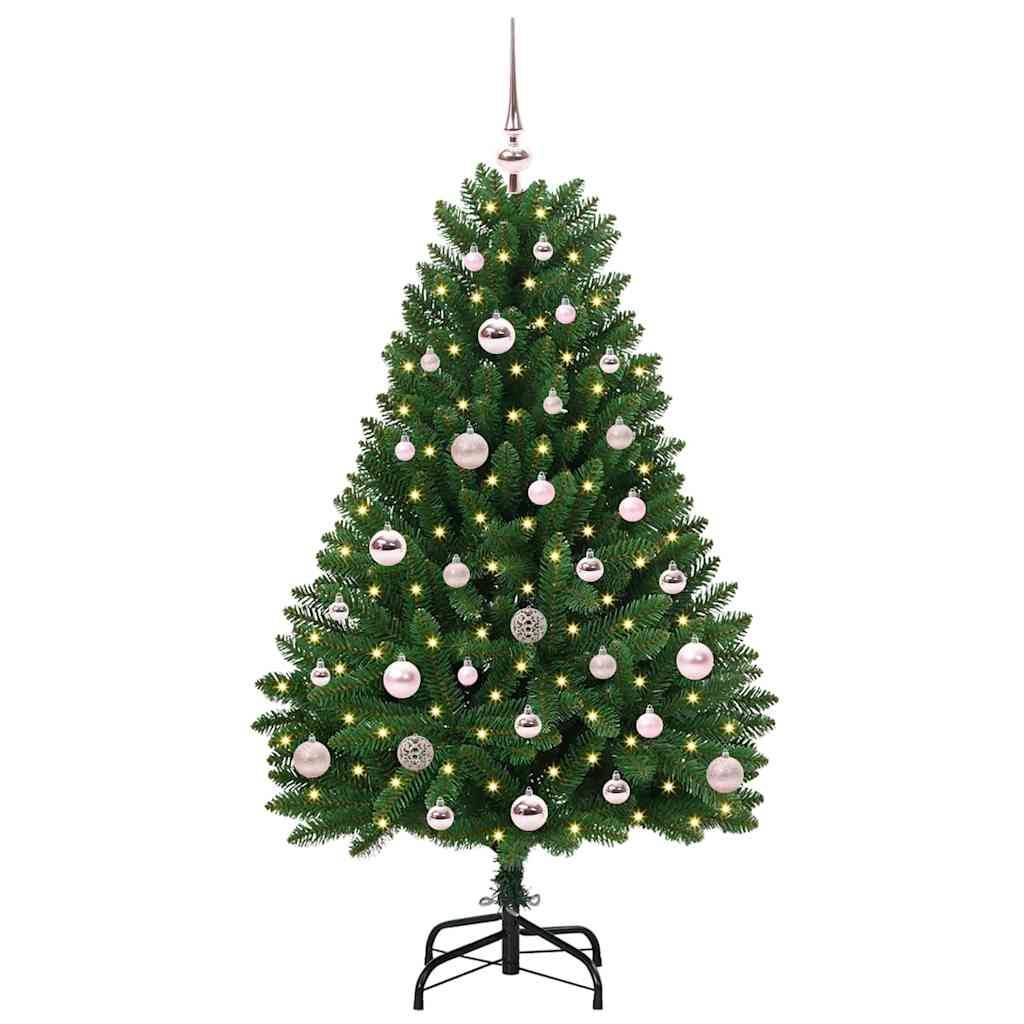 vidaXL Künstlicher Weihnachtsbaum Grün 120 cm PVC und Metall