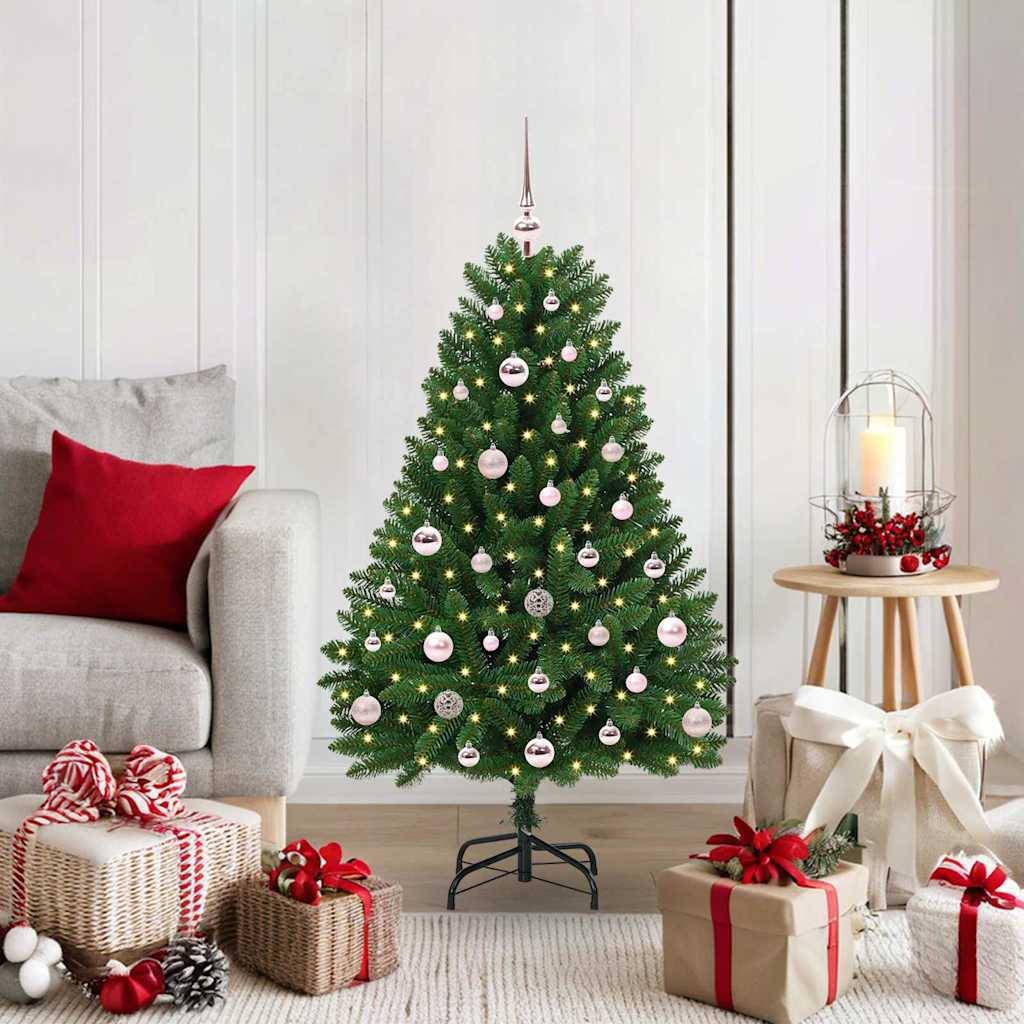 vidaXL Künstlicher Weihnachtsbaum Grün 120 cm PVC und Metall