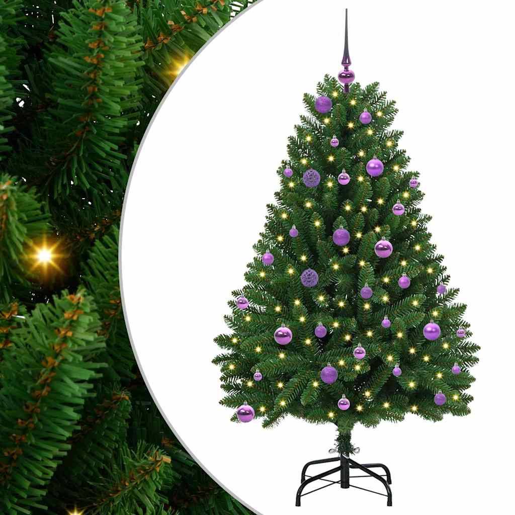 vidaXL Künstlicher Weihnachtsbaum Grün 150 cm PVC und Metall