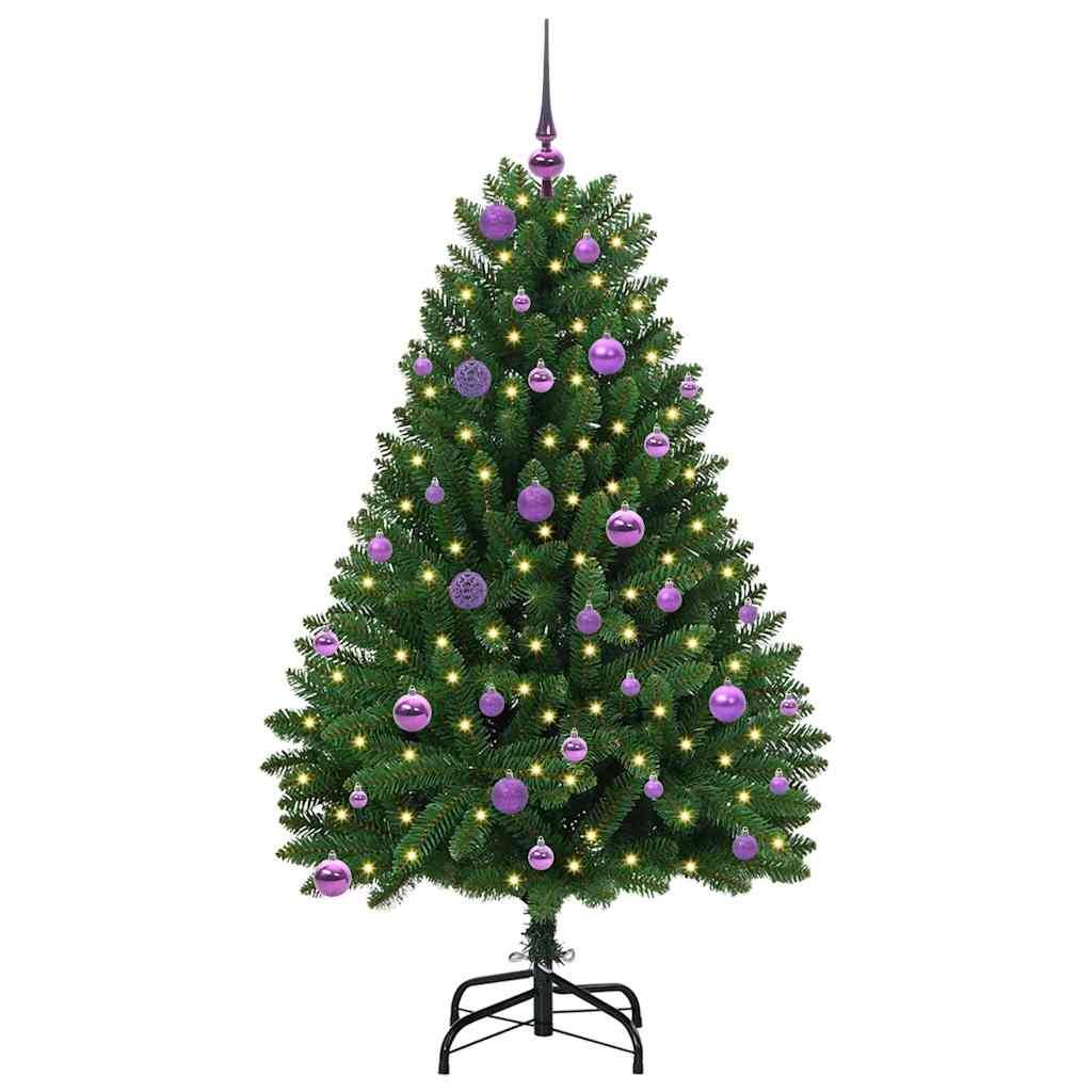 vidaXL Künstlicher Weihnachtsbaum Grün 150 cm PVC und Metall