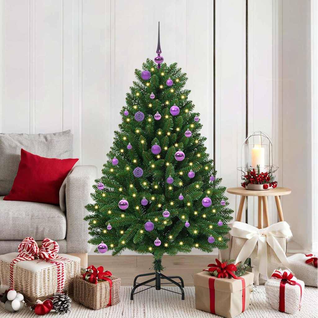 vidaXL Künstlicher Weihnachtsbaum Grün 150 cm PVC und Metall