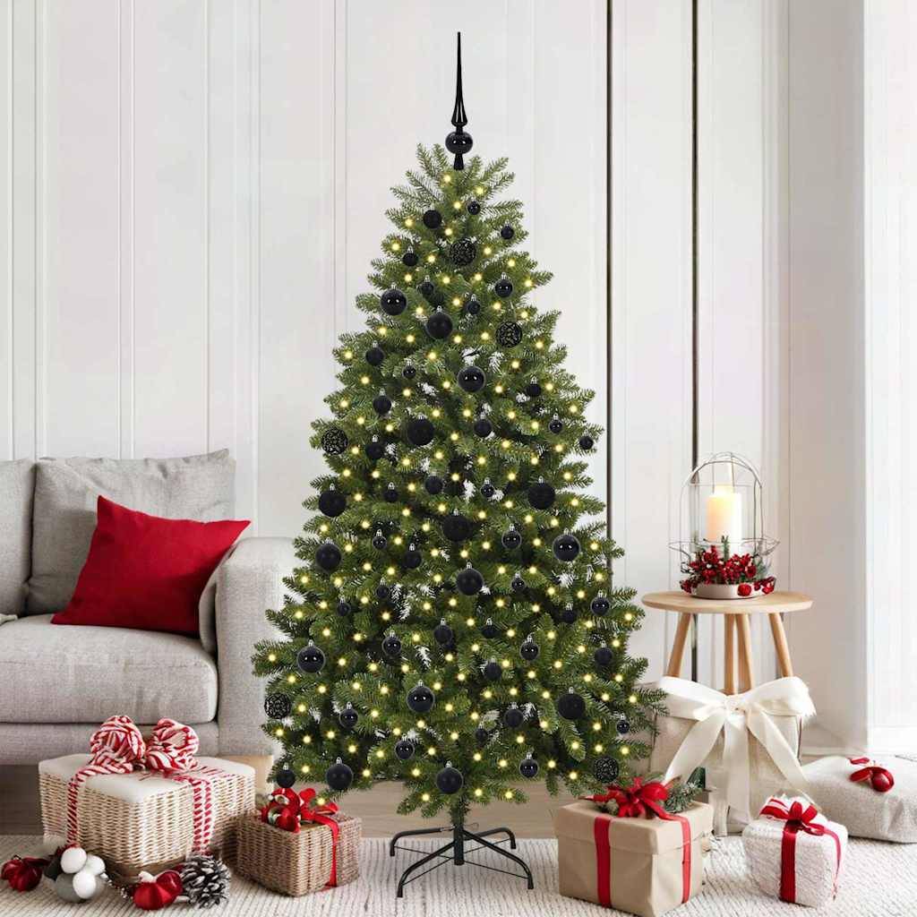 vidaXL Künstlicher Weihnachtsbaum Grün 180 cm PVC und Metall