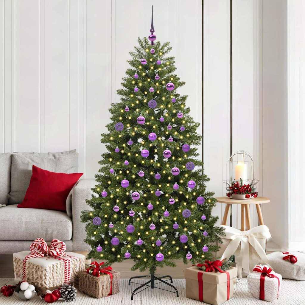 vidaXL Künstlicher Weihnachtsbaum Grün 180 cm PVC und Metall