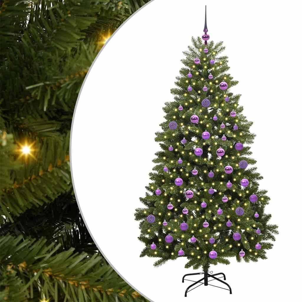 vidaXL Künstlicher Weihnachtsbaum Grün 180 cm PVC und Metall