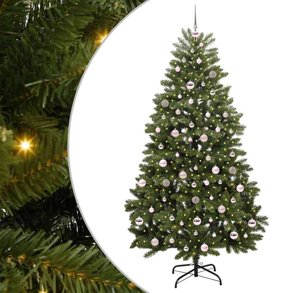 vidaXL Künstlicher Weihnachtsbaum Grün 210 cm PVC und Metall
