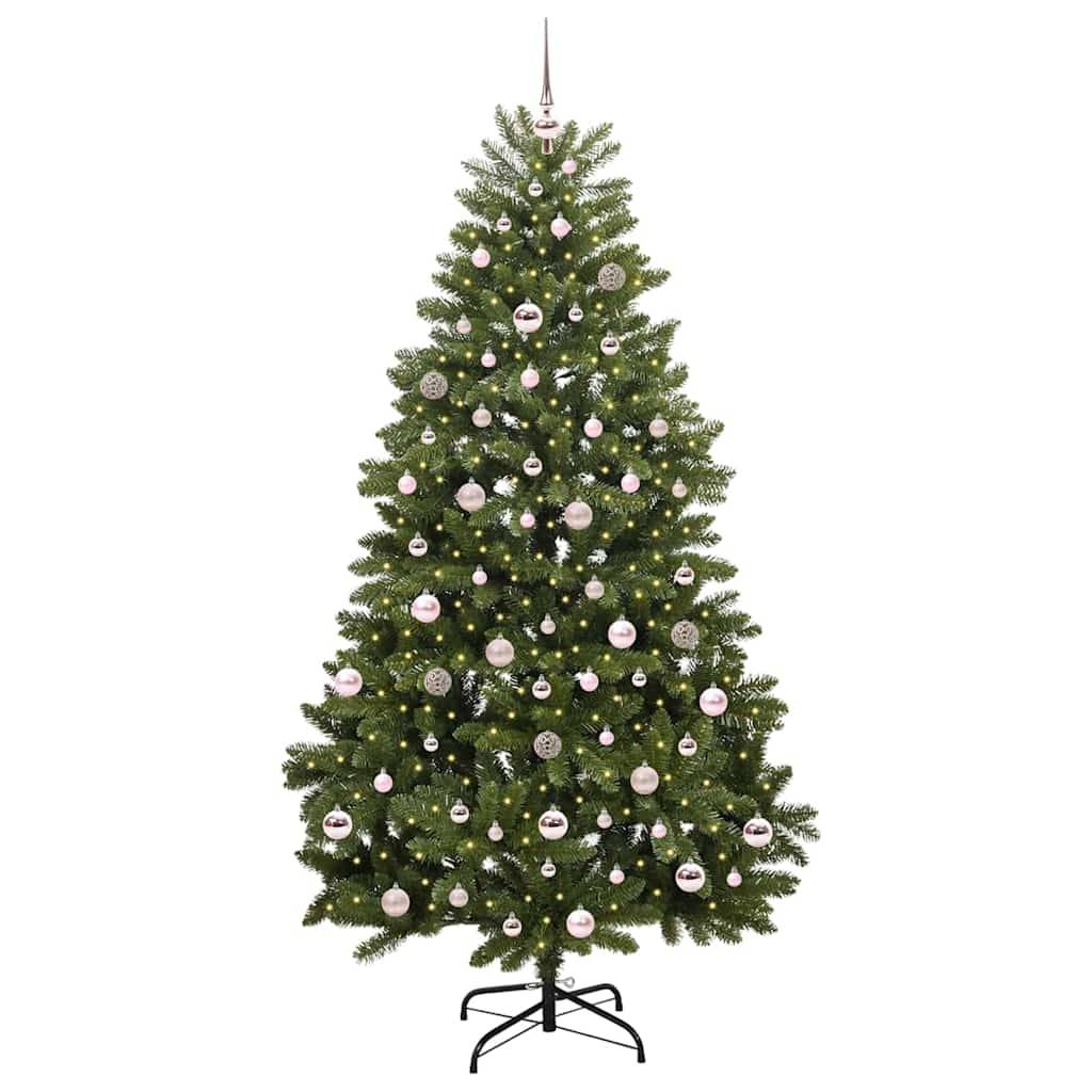 vidaXL Künstlicher Weihnachtsbaum Grün 210 cm PVC und Metall