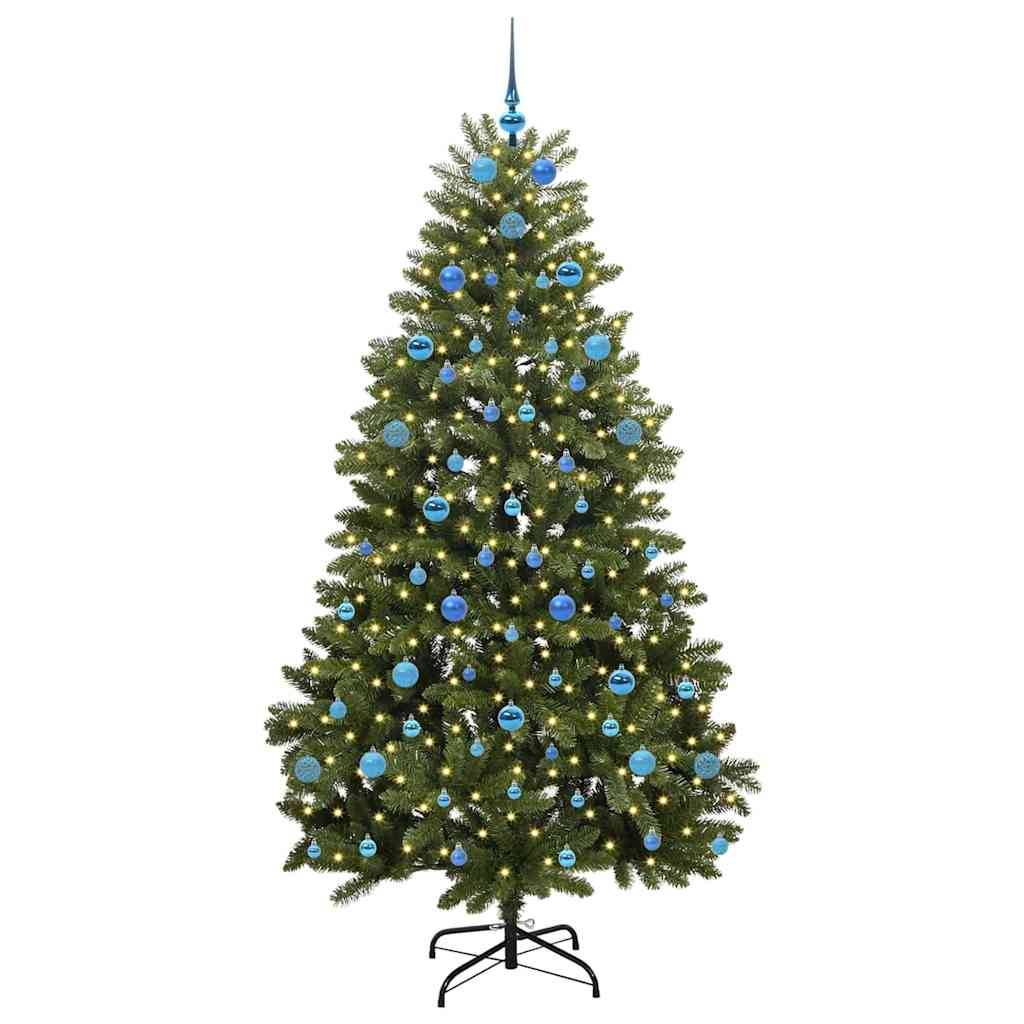 vidaXL Künstlicher Weihnachtsbaum Grün 210 cm PVC und Metall