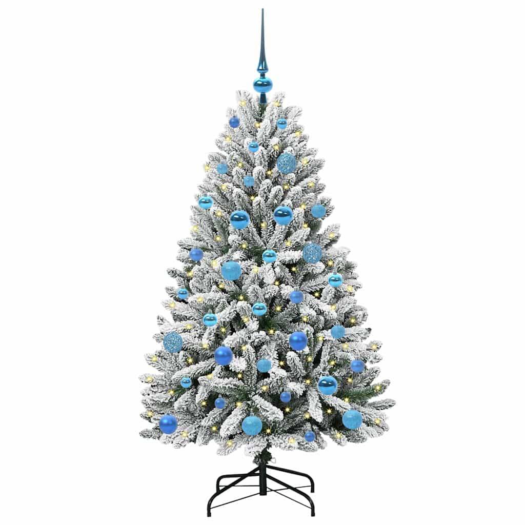 vidaXL Künstlicher Weihnachtsbaum Grün und Weiß 150 cm PVC und Metall
