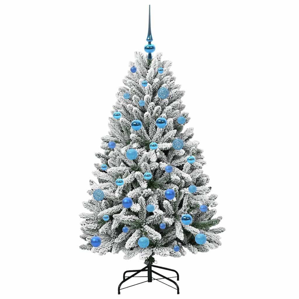 vidaXL Künstlicher Weihnachtsbaum Grün und Weiß 150 cm PVC und Metall