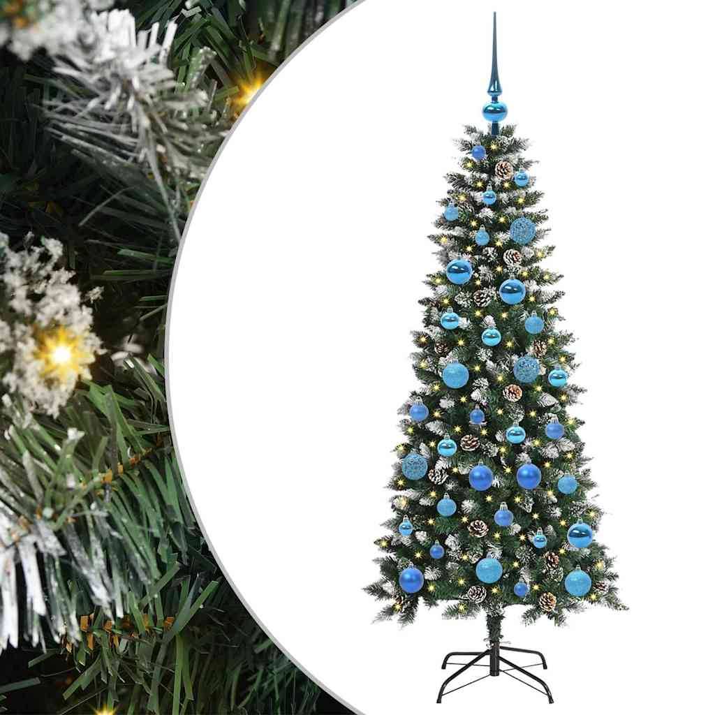 vidaXL Künstlicher Weihnachtsbaum mit 150 LEDs mit Ständer Grün 150 cm