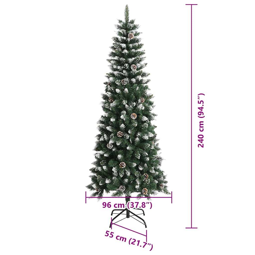 vidaXL Künstlicher Weihnachtsbaum mit 300 LEDs mit Ständer Grün 240 cm