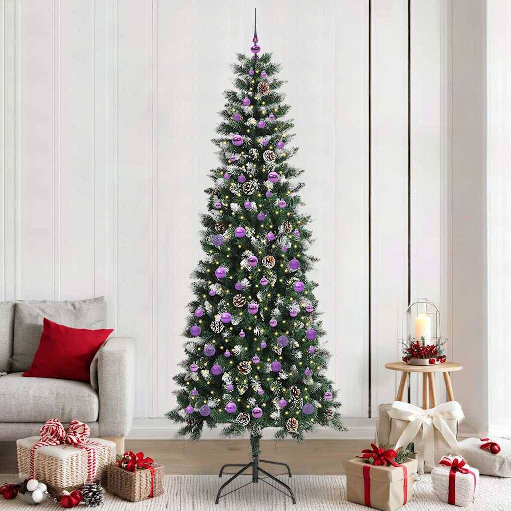 vidaXL Künstlicher Weihnachtsbaum mit 300 LEDs mit Ständer Grün 240 cm
